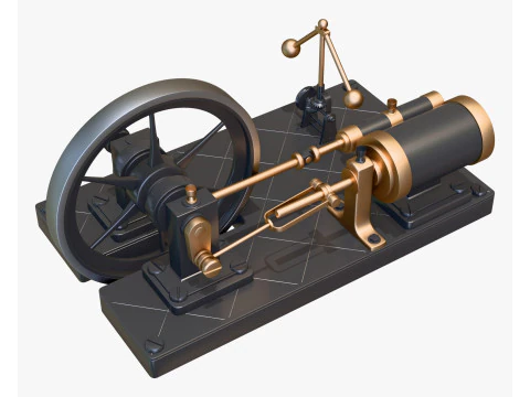 Vintage Steam Engine M1 3D Model