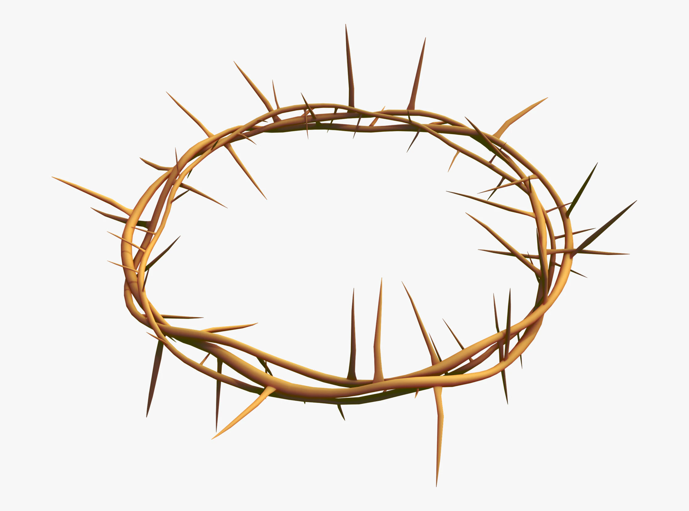 Crown of Thorns M1 3D Model .c4d .max .obj .3ds .fbx .stl .blend 