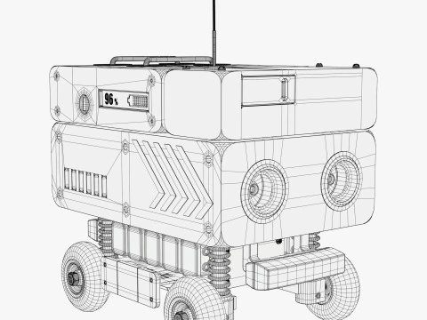 Robot di consegna autonomo M1 Modello 3D