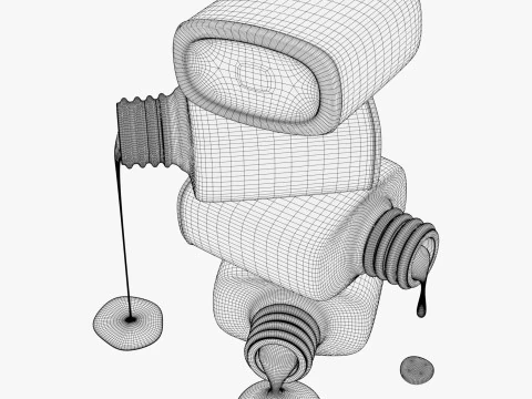 Pila di bottiglie di vernice versate M1 Modello 3D