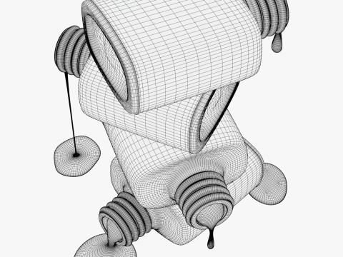 Pilha de garrafas de tinta derramada M1 Modelo 3D