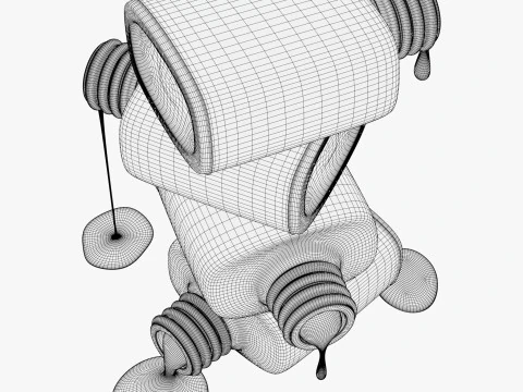 Pila di bottiglie di vernice versate M1 Modello 3D