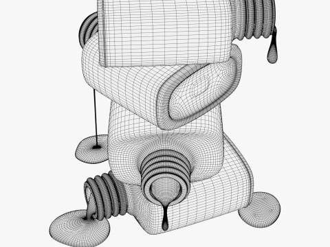 Pilha de garrafas de tinta derramada M1 Modelo 3D