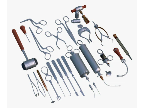 Antique Medical and Surgical Tools M1 3D Model