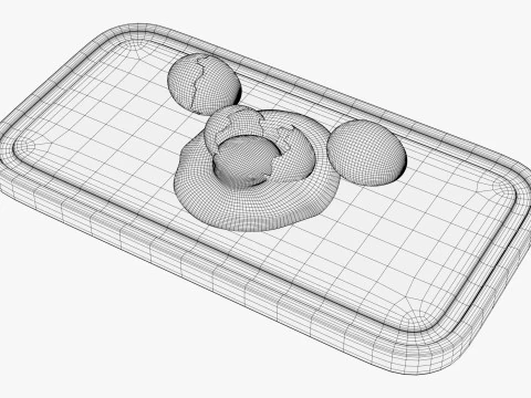 Egg on Cutting Board M1 3D Model