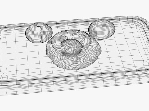 Uovo sul tagliere M1 Modello 3D
