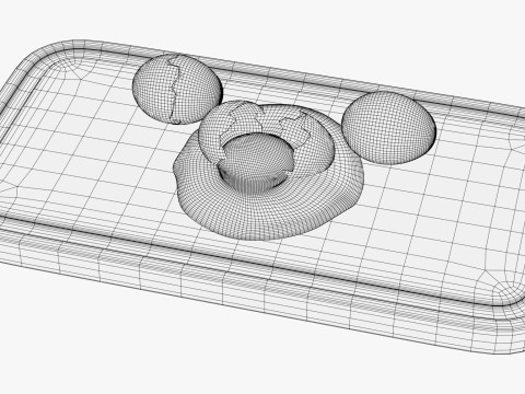 Uovo sul tagliere M1 Modello 3D