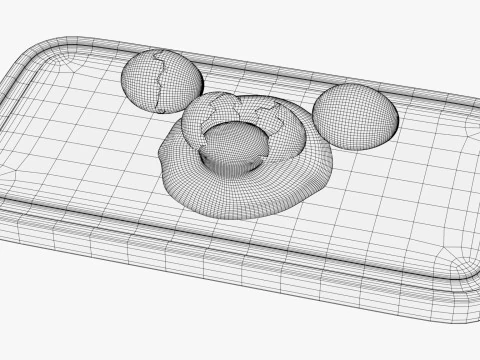 Egg on Cutting Board M1 3D Model