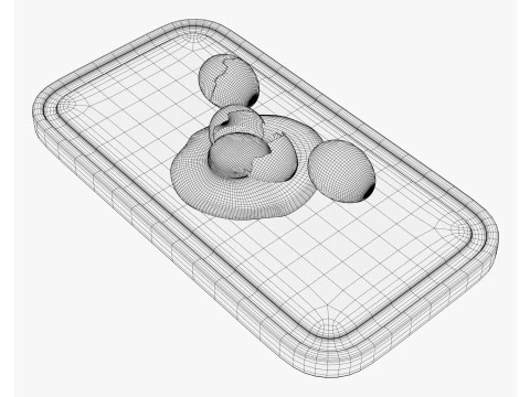 Egg on Cutting Board M1 3D Model