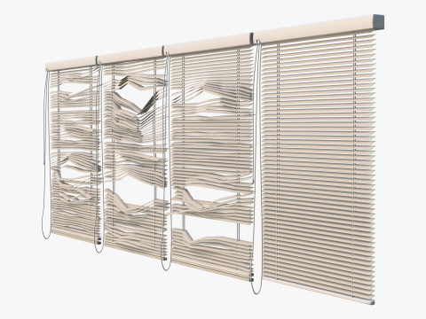 Persiane per finestre abbandonate M1 Modello 3D
