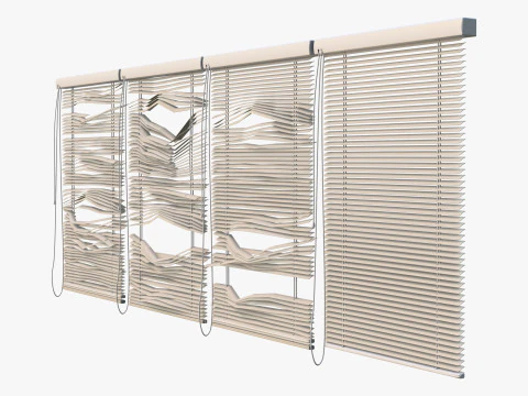 버려진 창문 블라인드 M1 3D 모델