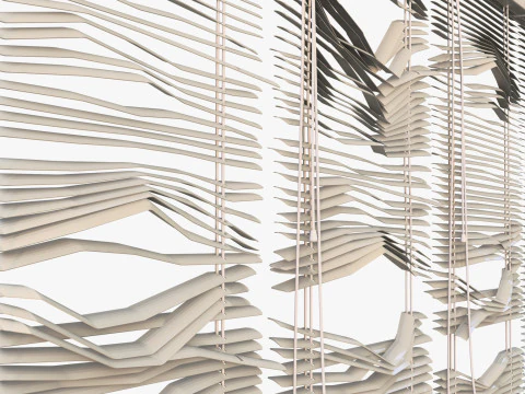 Abandoned Window Blinds M1 3D Model