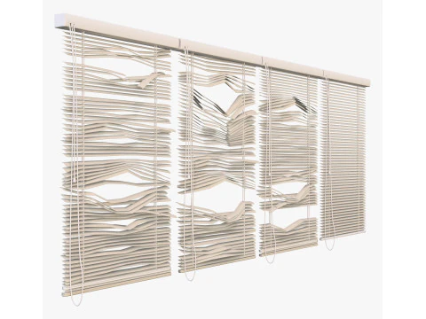 Abandoned Window Blinds M1 3D Model