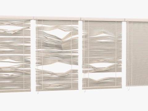 Abandoned Window Blinds M1 3D Model