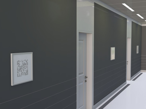 Modular Corporate Hallway M1 3D Model