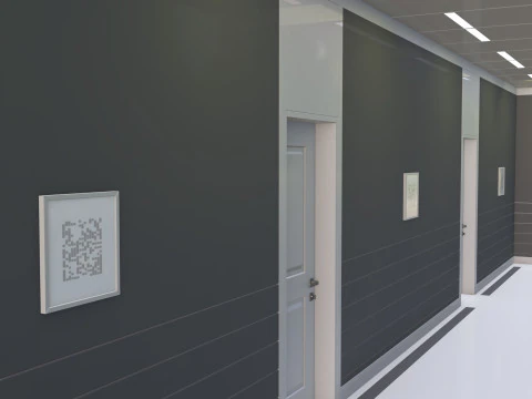 Modular Corporate Hallway M1 3D Model