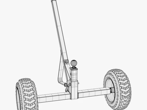 Heavy Duty Trailer Dolly Mover M1 3D Model
