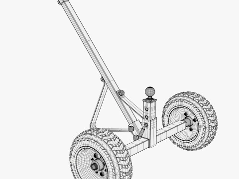 Heavy Duty Trailer Dolly Mover M1 3D Model
