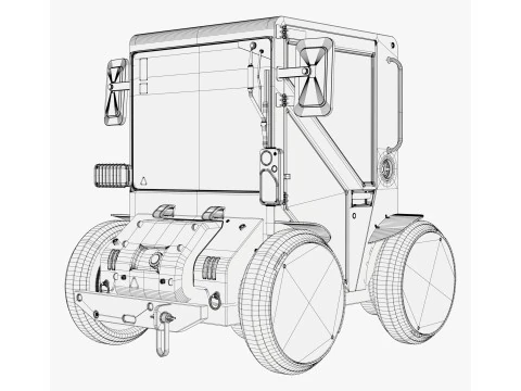 SciFi Micro Utility Vehicle M1 3D Model