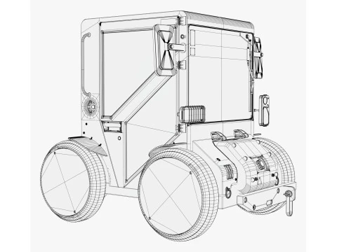 SciFi Micro Utility Vehicle M1 3D Model