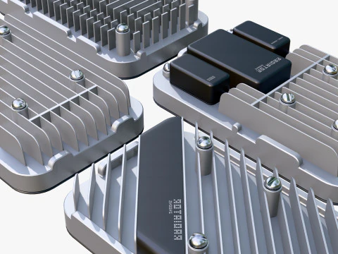 Cooling Heatsink Set M1 3D Model