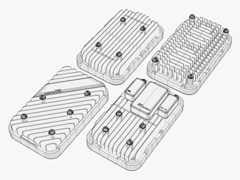 Cooling Heatsink Set M1 3D Model