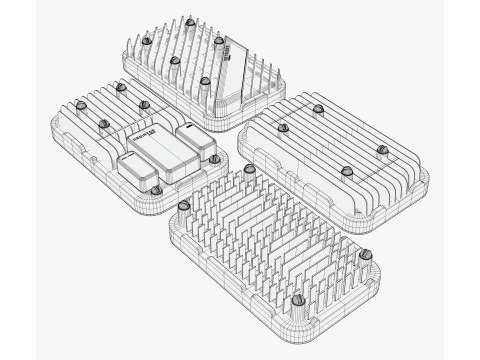 Cooling Heatsink Set M1 3D Model