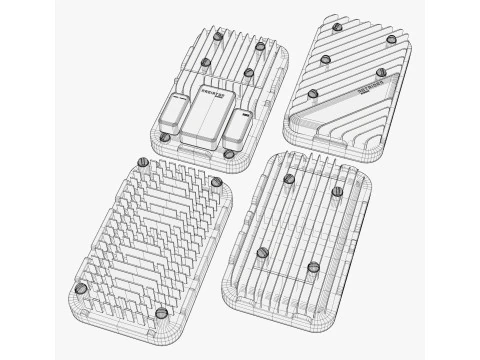 Cooling Heatsink Set M1 3D Model