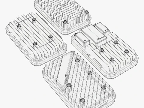 Cooling Heatsink Set M1 3D Model