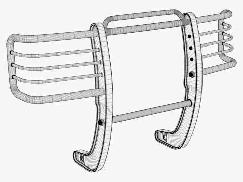 Barra parachoques todoterreno M1 Modelo 3D
