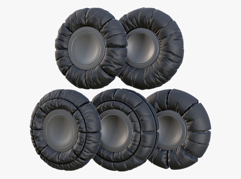 Neumático de nieve de baja presión M1 Modelo 3D .c4d .max .obj .3ds .fbx .stl .blend