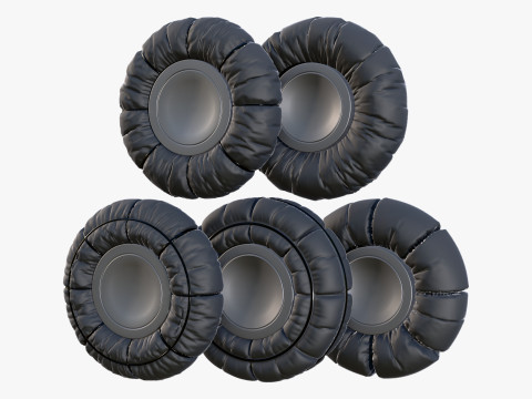 Pneu neige basse pression M1 Modèle 3D