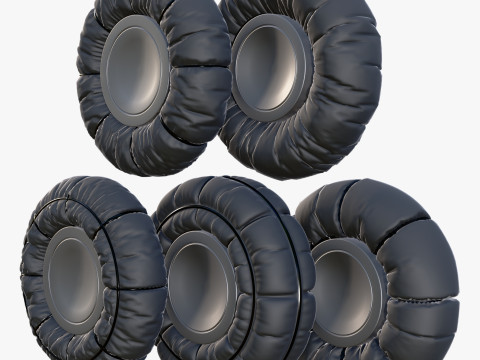 Al&ccedil;ak Basın&ccedil; Kar Lastiği M1 3D Model