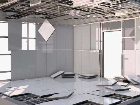 Abandoned Modular Booth M1 3D Model