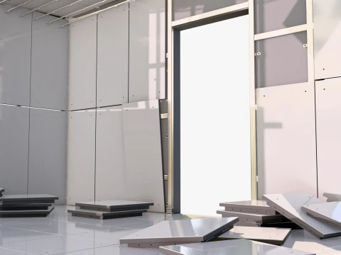 Abandoned Modular Booth M1 3D Model