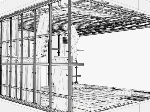 Заброшенный модульный стенд М1 3D Модель