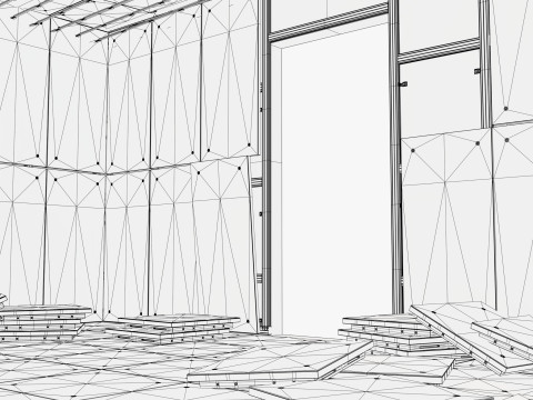 Заброшенный модульный стенд М1 3D Модель