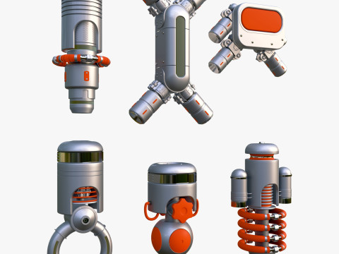 SciFi टेक मॉड्यूल सेट M1 3D मॉडल