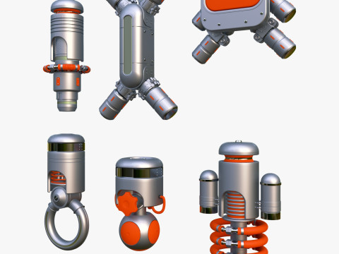 SciFi टेक मॉड्यूल सेट M1 3D मॉडल