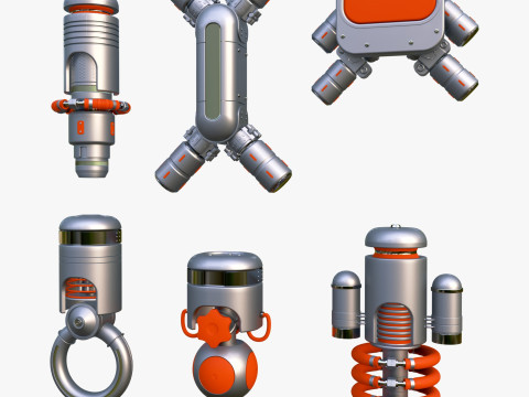 SciFi टेक मॉड्यूल सेट M1 3D मॉडल