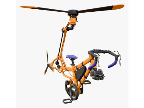Pedal Powered Gyrocopter M1 3D Model