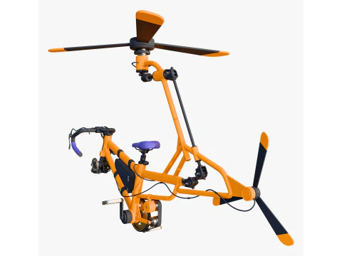 Pedal Powered Gyrocopter M1 3D Model