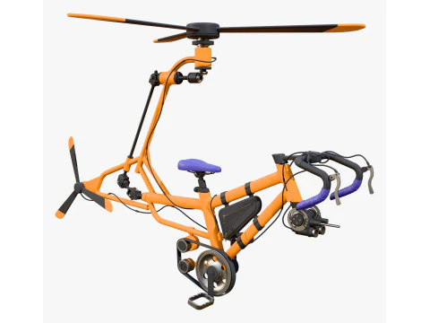 Pedal Powered Gyrocopter M1 3D Model