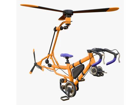 Pedal Powered Gyrocopter M1 3D Model