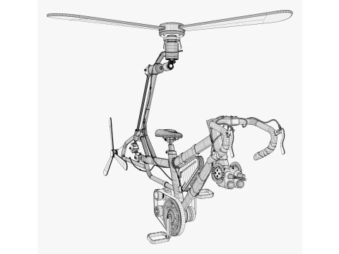 Pedal Powered Gyrocopter M1 3D Model