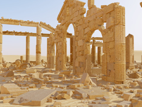 Ancient Desert Ruins M1 3D Model