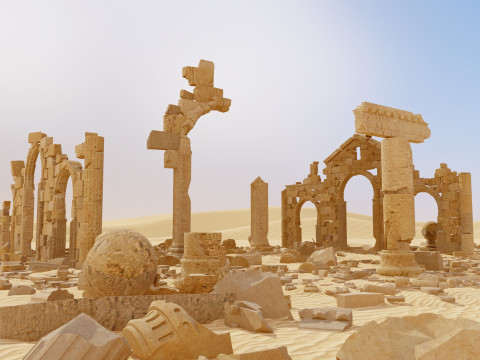 Ancient Desert Ruins M1 3D Model