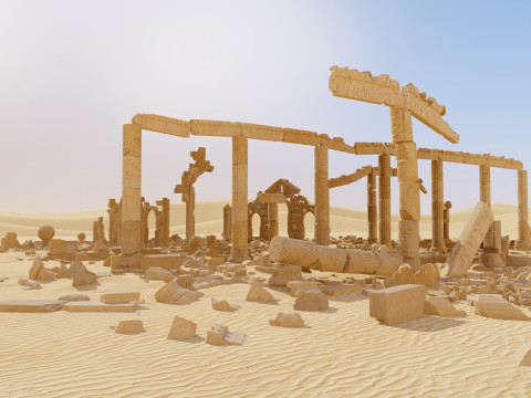 Ancient Desert Ruins M1 3D Model