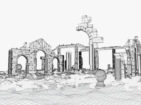 Ancient Desert Ruins M1 3D Model