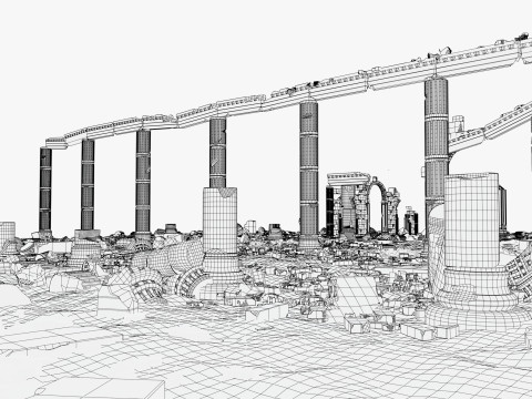 Ancient Desert Ruins M1 3D Model